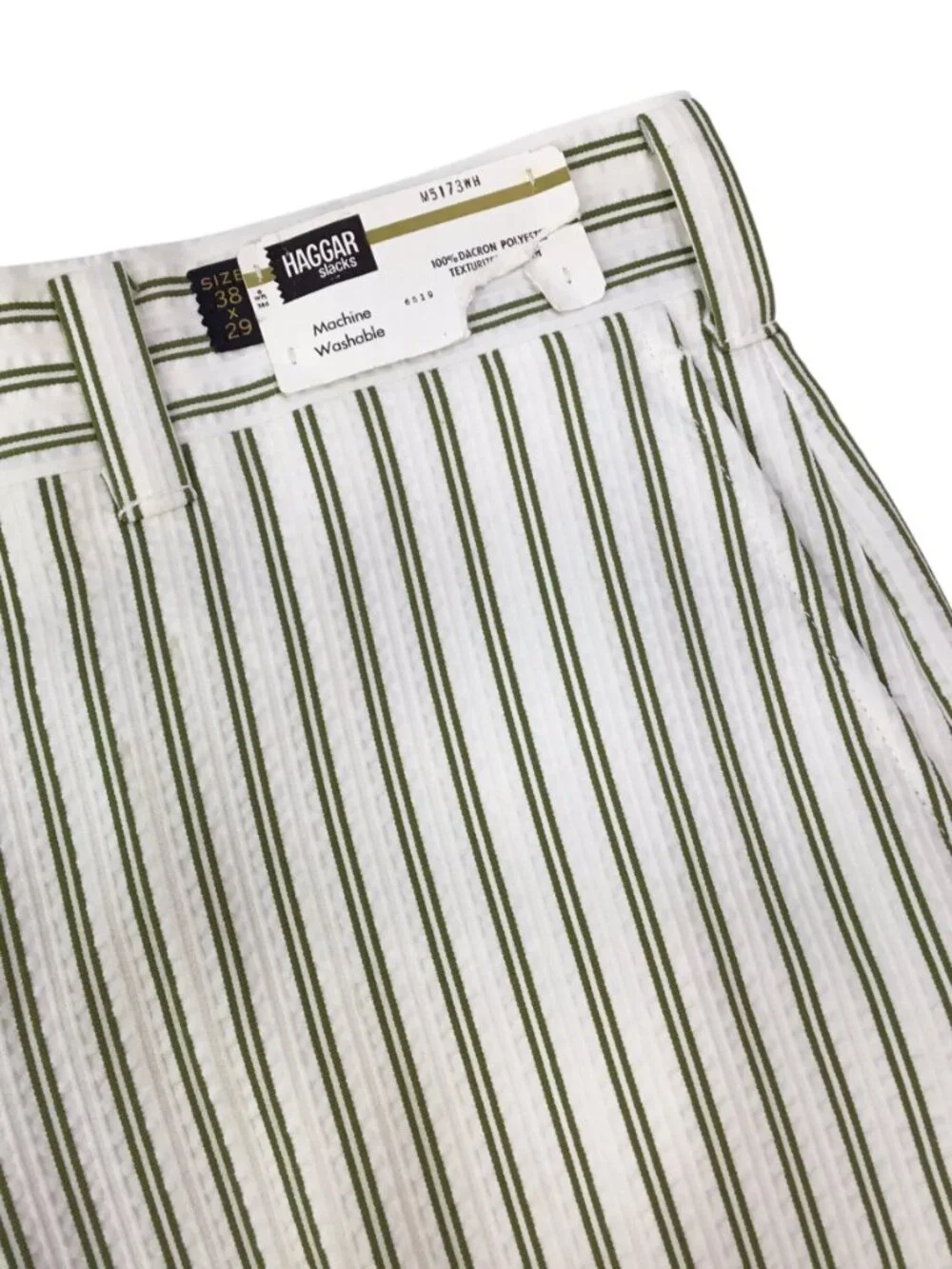 Vintage Haggar Seersucker Men's Pants NWT Stretch Textured 38 X 29 Polyester NOS